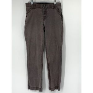 Womens Lee Sinfully Soft Pants Size 10 Gray Elastic Waist Straight 3438 Chino